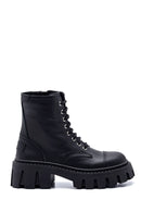 Women's Leather High Sole Boots | Derimod Women's Leather High Sole Boots | Derimod