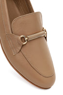 Kadın Pudra Toka Detaylı Deri Maskülen Loafer | Derimod Kadın Pudra Toka Detaylı Deri Maskülen Loafer | Derimod