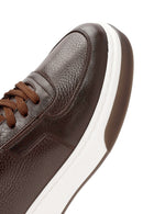 Erkek Kahverengi Bağcıklı Kalın Tabanlı Deri Sneaker | Derimod Erkek Kahverengi Bağcıklı Kalın Tabanlı Deri Sneaker | Derimod
