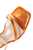 Women's Orange Ankle Strap Heel Sandals | Derimod Women's Orange Ankle Strap Heel Sandals | Derimod