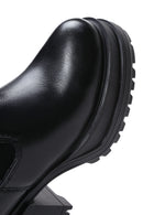 Women's Black Leather Heeled Chelsea Boots | Derimod Women's Black Leather Heeled Chelsea Boots | Derimod