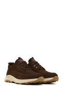 Male Brown Lace-Up Thick-Soled Nubuck Leather Casual Sneaker | Derimod Male Brown Lace-Up Thick-Soled Nubuck Leather Casual Sneaker | Derimod