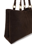 Woman Brown Suede Casual Bag | Derimod Woman Brown Suede Casual Bag | Derimod