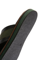 Men's Black Leather Slippers | Derimod Men's Black Leather Slippers | Derimod