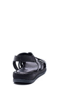 Kadın Siyah Deri Comfort Sandalet | Derimod Kadın Siyah Deri Comfort Sandalet | Derimod