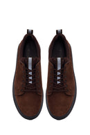 Male Brown Lace-Up Nubuck Leather Sneaker | Derimod Male Brown Lace-Up Nubuck Leather Sneaker | Derimod