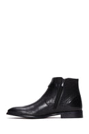 Men's Black Leather Classic Zipper Boots | Derimod Men's Black Leather Classic Zipper Boots | Derimod