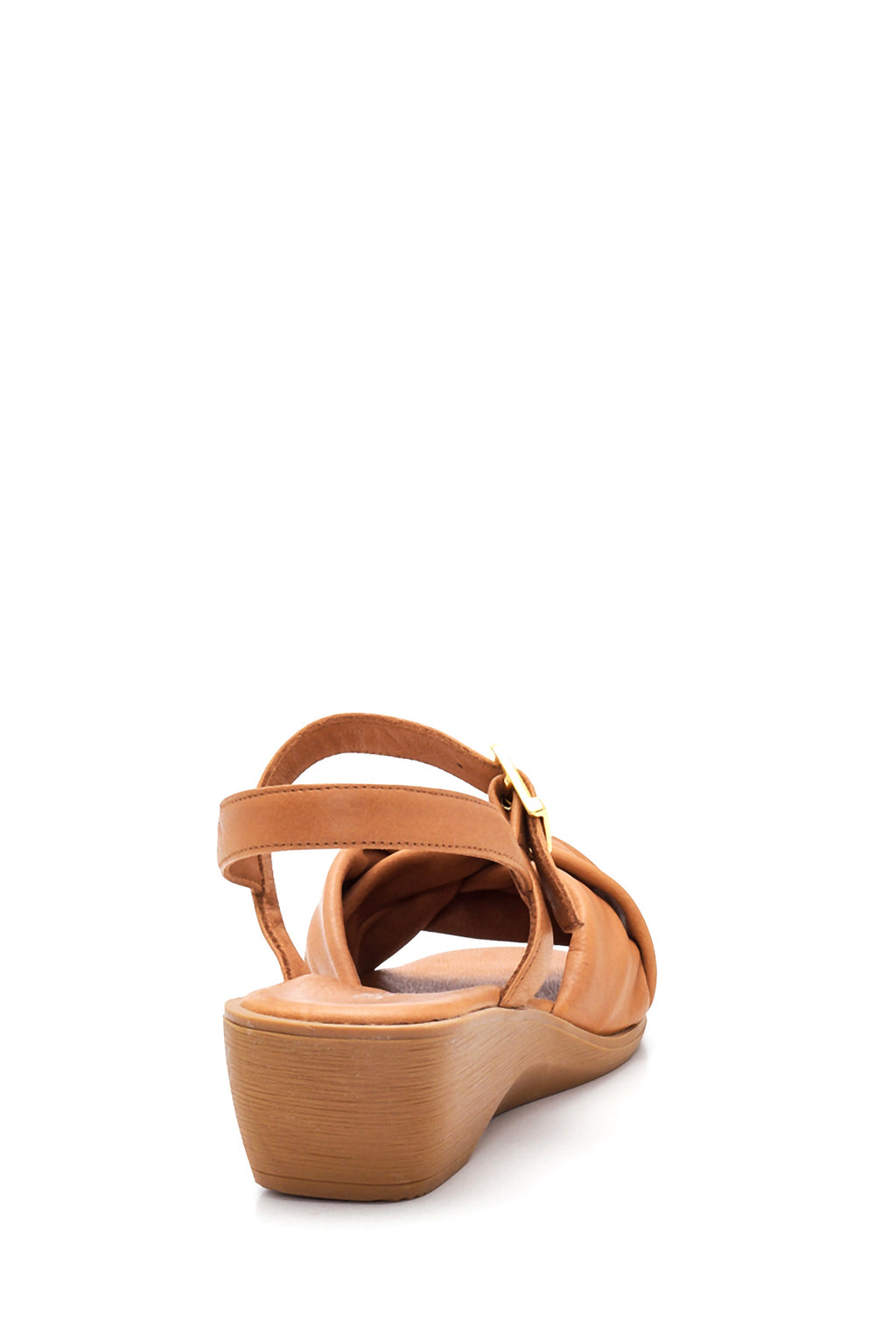Kadın Taba Deri Comfort Sandalet