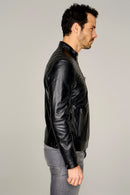 Adrian Men's Leather Jacket | Derimod Adrian Men's Leather Jacket | Derimod