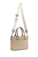 Woman Cream Long-Strap Nubuck Shoulder Bag | Derimod Woman Cream Long-Strap Nubuck Shoulder Bag | Derimod