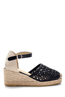 Women's Leather Wedge Heels Espadrille | Derimod Women's Leather Wedge Heels Espadrille | Derimod