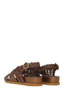 Woman Bronze Metallic Sandal | Derimod Woman Bronze Metallic Sandal | Derimod