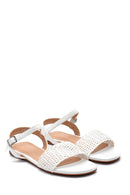 Women's Knitted Detailed Casual Sandals | Derimod Women's Knitted Detailed Casual Sandals | Derimod