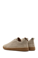 Men's Beige Suede Leather Sneaker | Derimod Men's Beige Suede Leather Sneaker | Derimod