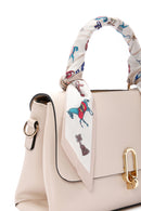 Women's Cream Long Strap Handbag with Accessory Detail | Derimod Women's Cream Long Strap Handbag with Accessory Detail | Derimod