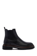Male Black Thick-Soled Leather Chelsea Boots | Derimod Male Black Thick-Soled Leather Chelsea Boots | Derimod