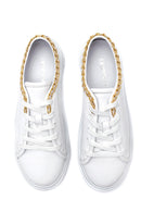 Women's Leather Chain Sneaker | Derimod Women's Leather Chain Sneaker | Derimod