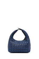Woman Blue Long-Strap Braided Mini Underarm Bag | Derimod Woman Blue Long-Strap Braided Mini Underarm Bag | Derimod