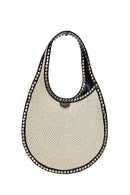 Women's Beige Straw Shoulder Bag | Derimod Women's Beige Straw Shoulder Bag | Derimod