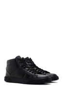 Erkek Siyah Deri Bilekli Sneaker | Derimod Erkek Siyah Deri Bilekli Sneaker | Derimod
