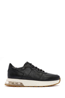 Erkek Siyah Bağcıklı Deri Sneaker | Derimod Erkek Siyah Bağcıklı Deri Sneaker | Derimod
