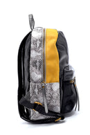 Women's Snakeskin Pattern Detailed Backpack | Derimod Women's Snakeskin Pattern Detailed Backpack | Derimod
