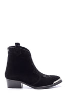 Women's Suede Leather Cowboy Boots | Derimod Women's Suede Leather Cowboy Boots | Derimod