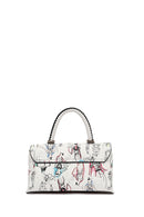 Woman Cream Long Strap Printed Handbag | Derimod Woman Cream Long Strap Printed Handbag | Derimod