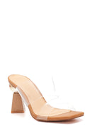 Women's Transparent Heeled Slippers | Derimod Women's Transparent Heeled Slippers | Derimod