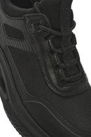 Erkek Siyah Kalın Tabanlı Bağcıklı Kumaş Sneaker | Derimod Erkek Siyah Kalın Tabanlı Bağcıklı Kumaş Sneaker | Derimod