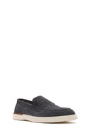 Erkek Gri Süet Deri Casual Loafer | Derimod Erkek Gri Süet Deri Casual Loafer | Derimod