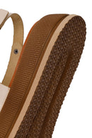 Woman Beige Buckled Thick-Soled Leather Sandal | Derimod Woman Beige Buckled Thick-Soled Leather Sandal | Derimod