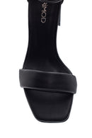 Women's Black Thick Heeled Sandals | Derimod Women's Black Thick Heeled Sandals | Derimod