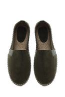 Men's Green Suede Leather Espadrilles | Derimod Men's Green Suede Leather Espadrilles | Derimod