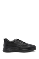 Erkek Siyah Bağcıklı Deri Casual Sneaker | Derimod Erkek Siyah Bağcıklı Deri Casual Sneaker | Derimod