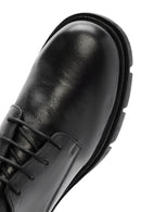 Women's Black Lace-Up Thick Heel Leather Masculine Classic Shoes | Derimod Women's Black Lace-Up Thick Heel Leather Masculine Classic Shoes | Derimod