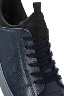 Erkek Lacivert Deri Sneaker | Derimod Erkek Lacivert Deri Sneaker | Derimod