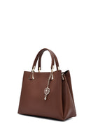 Woman Brown Long-Strap Classic Shoulder Bag | Derimod Woman Brown Long-Strap Classic Shoulder Bag | Derimod