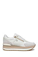 Geox Women's White New Kency Lace-Up Chunky Sole Sneaker | Derimod Geox Women's White New Kency Lace-Up Chunky Sole Sneaker | Derimod