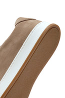 Erkek Bej Bağcıklı Nubuk Deri Sneaker | Derimod Erkek Bej Bağcıklı Nubuk Deri Sneaker | Derimod