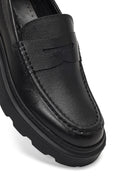 Men's Black Thick-Soled Leather Loafer | Derimod Men's Black Thick-Soled Leather Loafer | Derimod