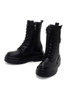 Women's Black Thick Soled Zippered Boots | Derimod Women's Black Thick Soled Zippered Boots | Derimod