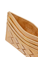 Woman Gold Braided Card Holder | Derimod Woman Gold Braided Card Holder | Derimod
