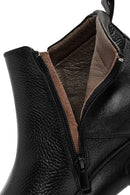 Men's Black Zippered Leather Casual Boots | Derimod Men's Black Zippered Leather Casual Boots | Derimod