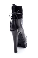 Women's Leather Platform Heeled Boots | Derimod Women's Leather Platform Heeled Boots | Derimod
