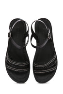 Women's Black Ankle Strap Comfort Sandals | Derimod Women's Black Ankle Strap Comfort Sandals | Derimod