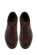 Male Brown Lace-up Leather Casual Sneaker | Derimod Male Brown Lace-up Leather Casual Sneaker | Derimod