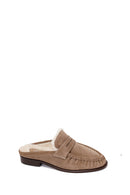 Woman Mink Suede Slipper | Derimod Woman Mink Suede Slipper | Derimod