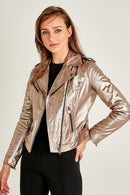Venice Women's Leather Jacket | Derimod Venice Women's Leather Jacket | Derimod
