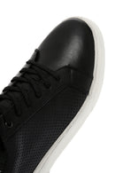 Erkek Siyah Bağcıklı Deri Sneaker | Derimod Erkek Siyah Bağcıklı Deri Sneaker | Derimod
